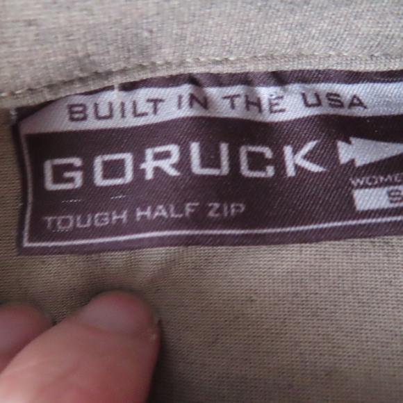 Womens small Go Ruck Tough Half Zip beige pullover - Picture 5 of 7